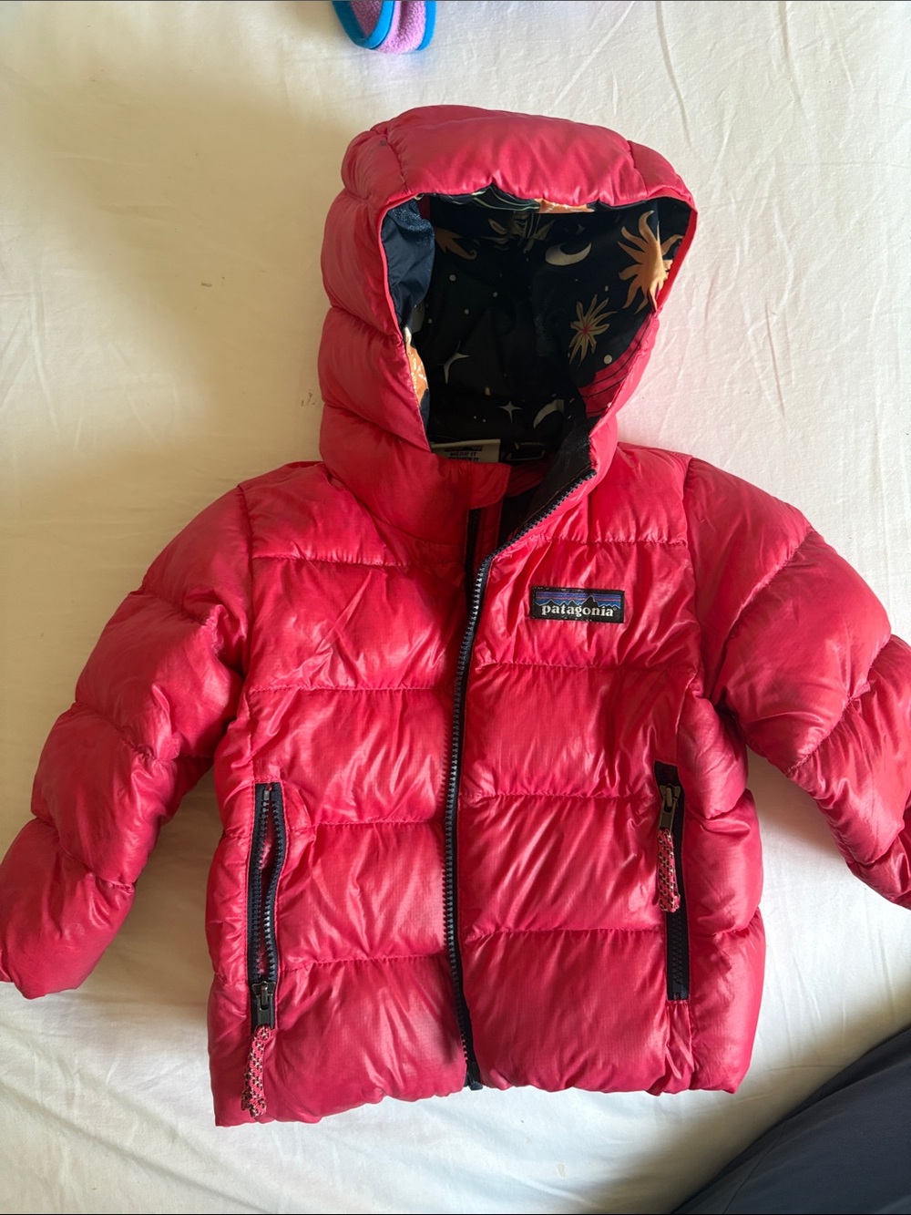 Patagonia Kids Red Hooded Puffer Coat